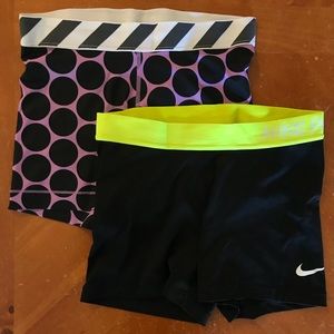 2 Pairs of Nike Spandex Shorts